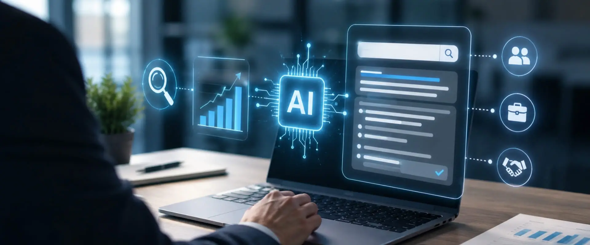 computer con una schermata con l'ai per la sge